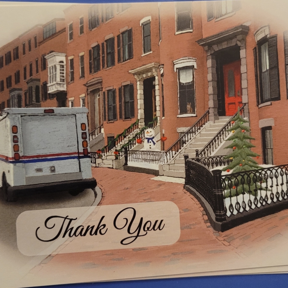 Charming Holiday Thank You Card For USPS LETTER CARRIERS
